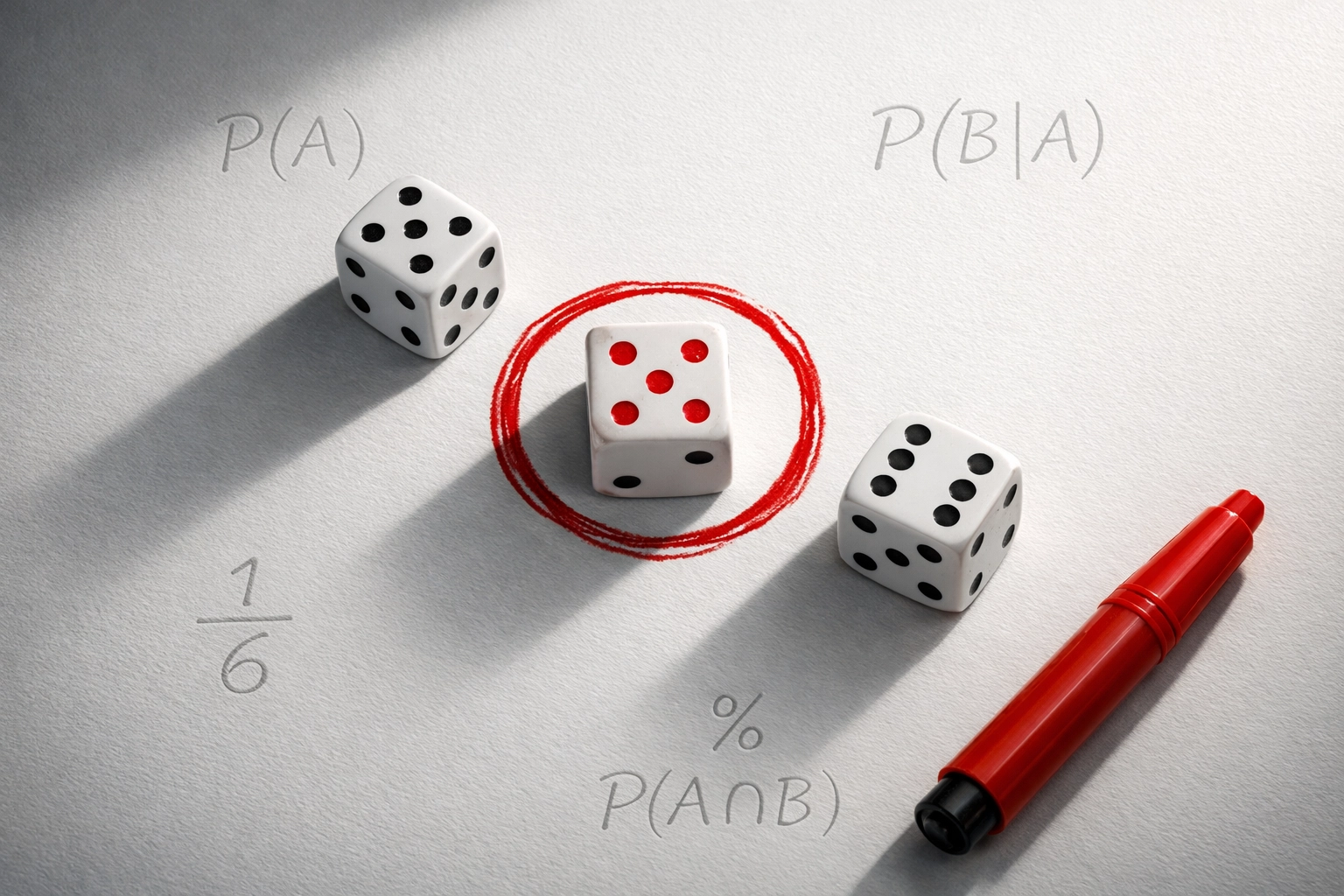 Würfel symbolisieren Wahrscheinlichkeitsberechnung und Risikobewertung bei Sportwetten