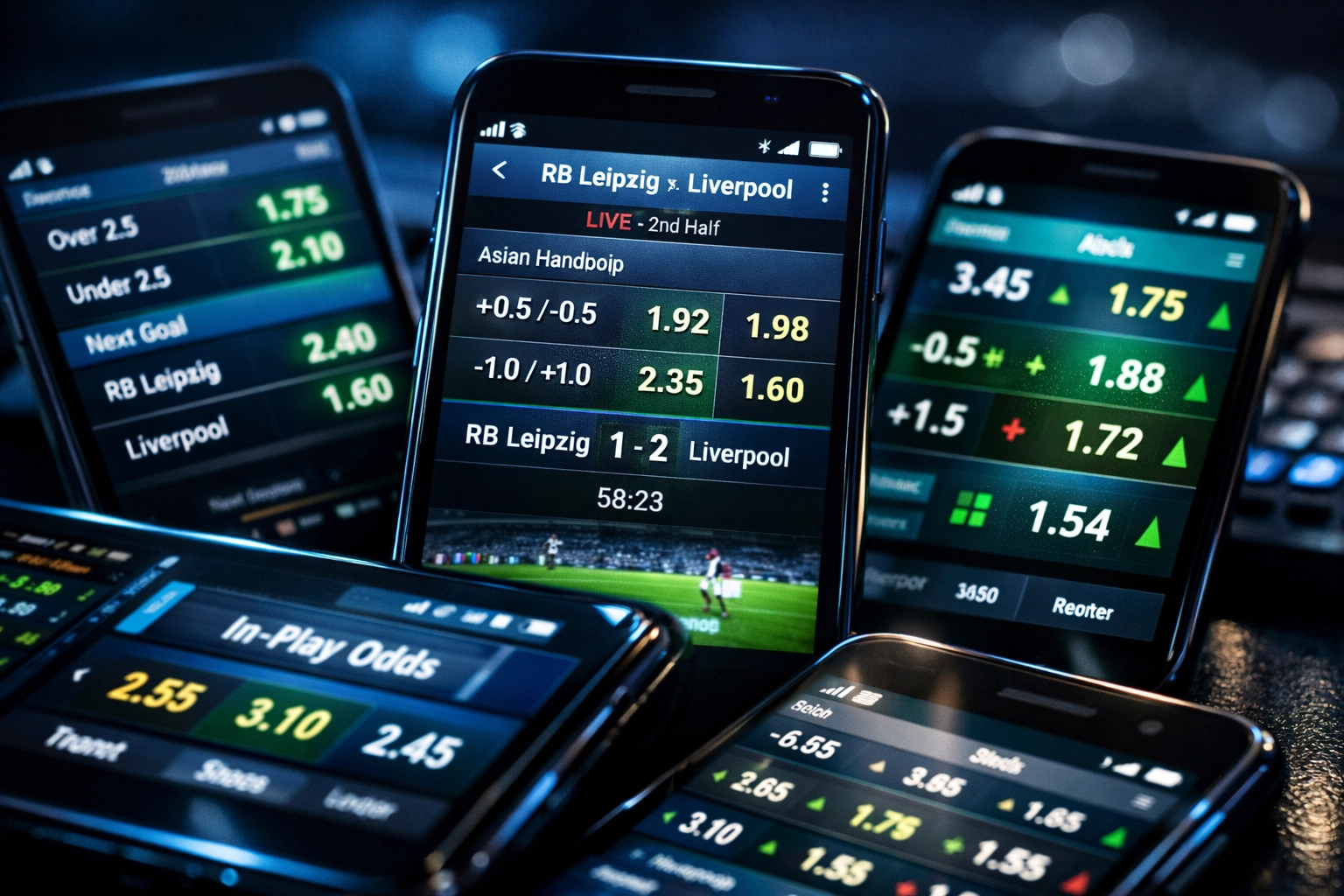 Live Wettquoten Asian Handicap RB Leipzig Marktbewegungen auf Smartphone