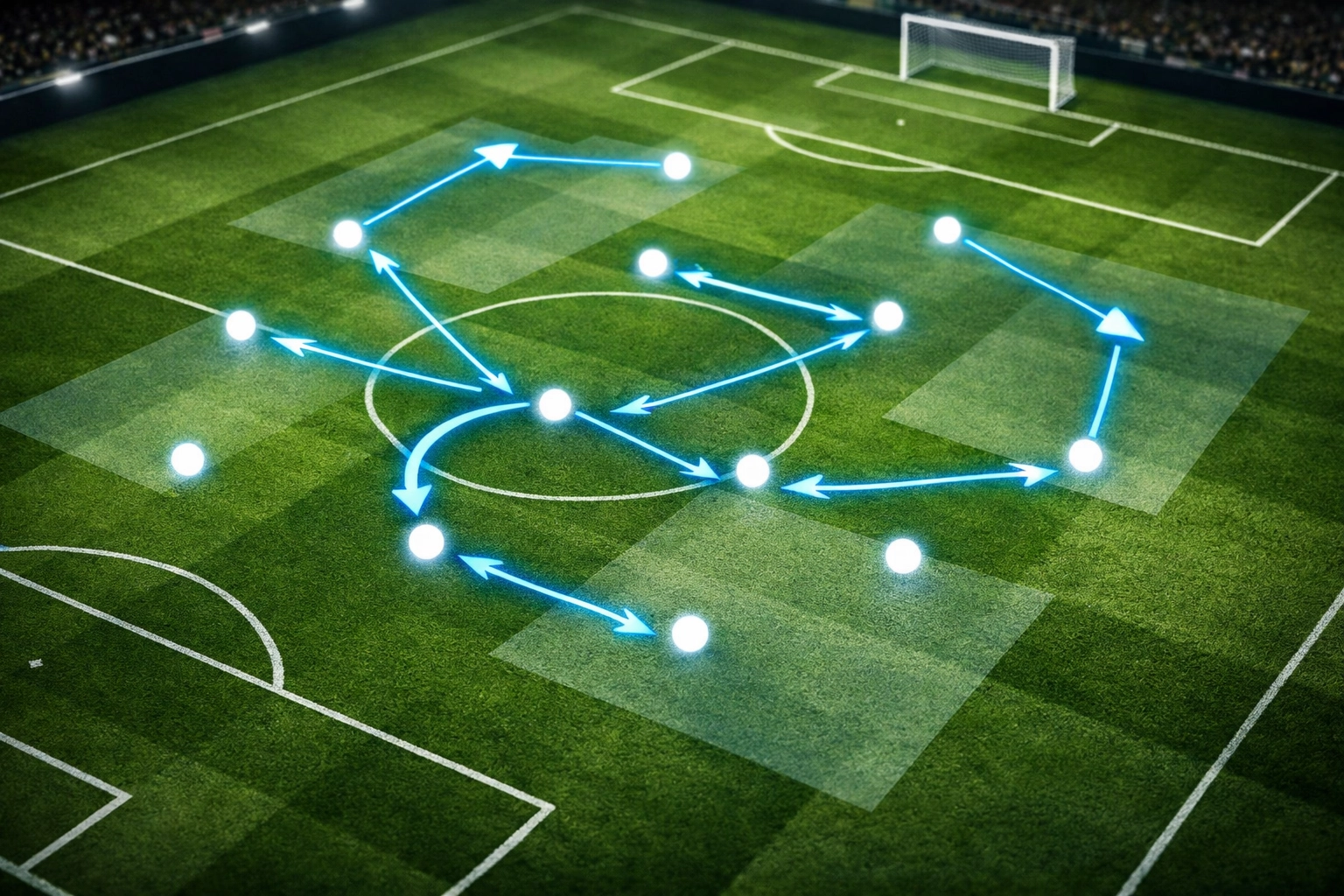 False-Nine-Taktikdiagramm zeigt Frankfurts innovative Spielformation unter Trainer Riera