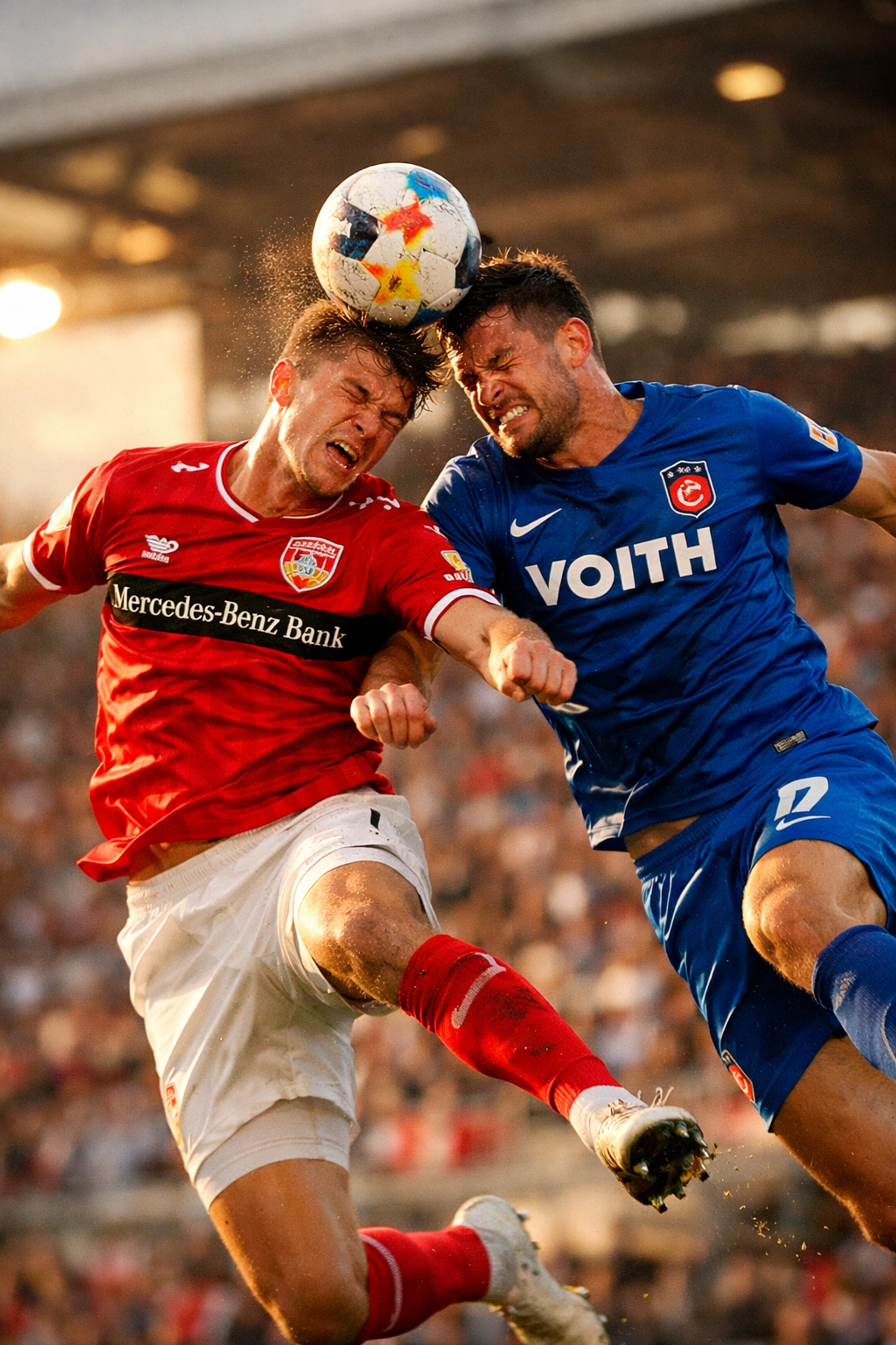 Bundesliga Zweikampf Stuttgart gegen Heidenheim im Topspiel