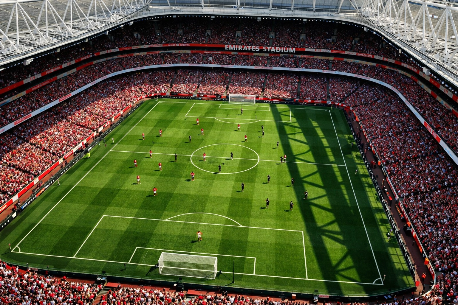 Premier League Stadion Übersicht mit taktischen Formationen