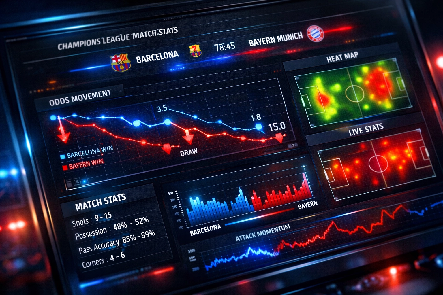 Champions League Quotenanalyse Dashboard PSV Eindhoven gegen Roter Stern Belgrad mit fallenden Wettquoten