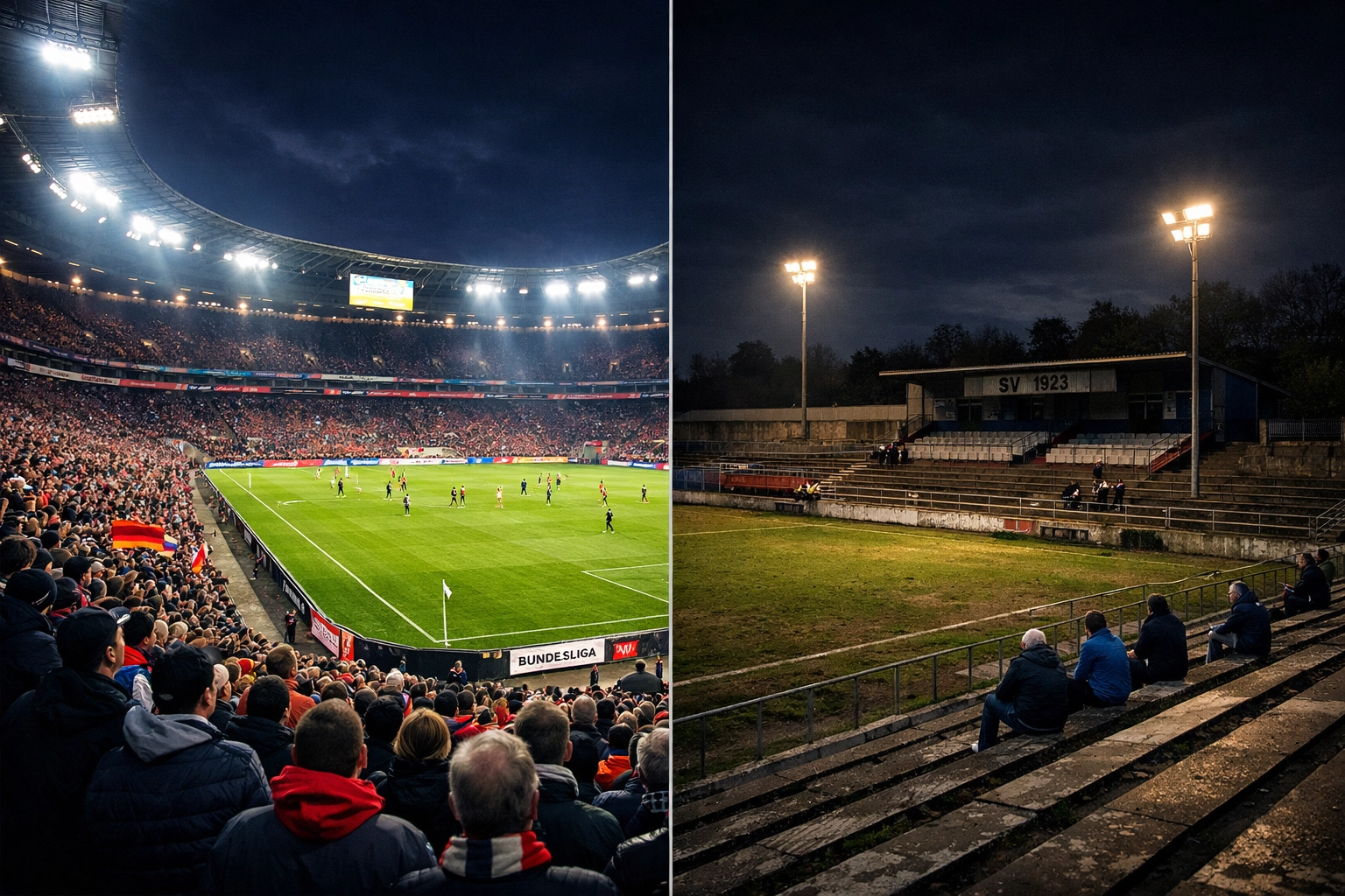 Vergleich Bundesliga-Stadion und Regionalliga-Stadion zeigt Marktliquidität bei Sportwetten