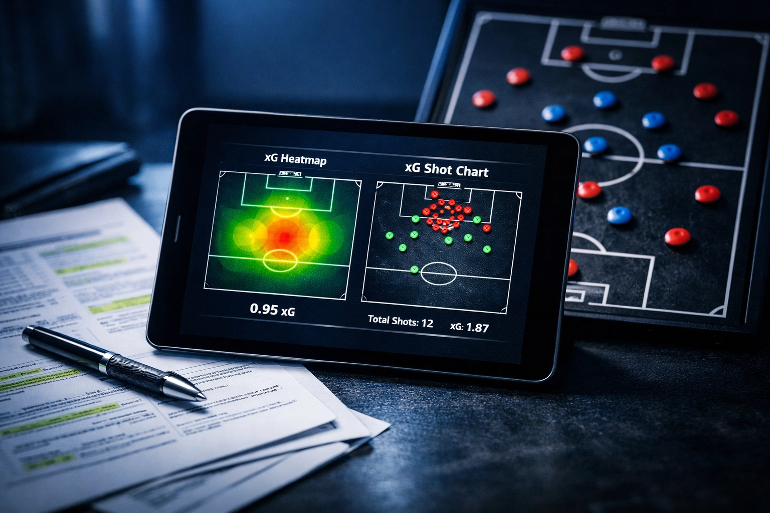 Expected Goals xG-Heatmap und taktische Spielanalyse für BTTS-Strategie
