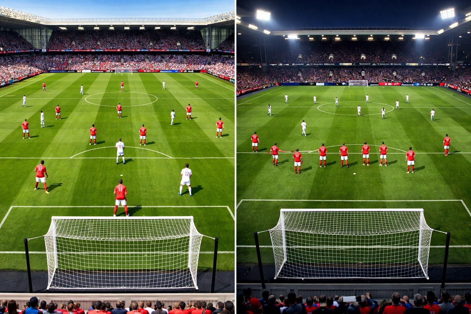 Taktische Flexibilität Bayern 3-2-5 Angriff zu 5-2-3 Defensive Formationswechsel