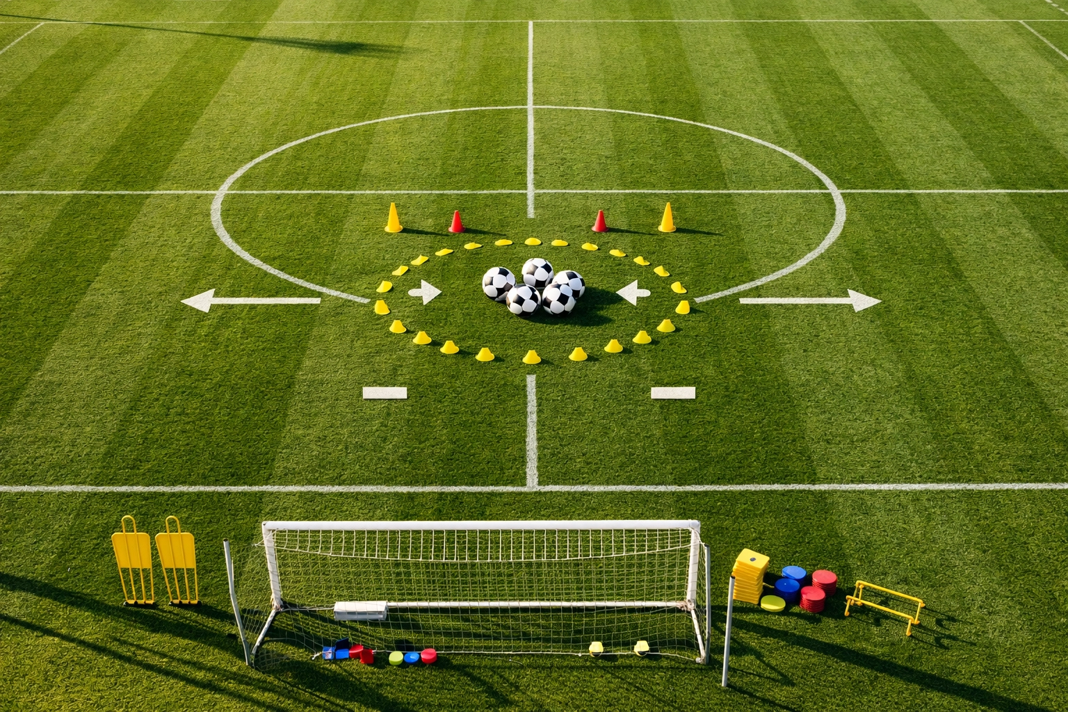 Dortmund Trainingsplatz Übersicht zeigt überbesetztes defensives Mittelfeld