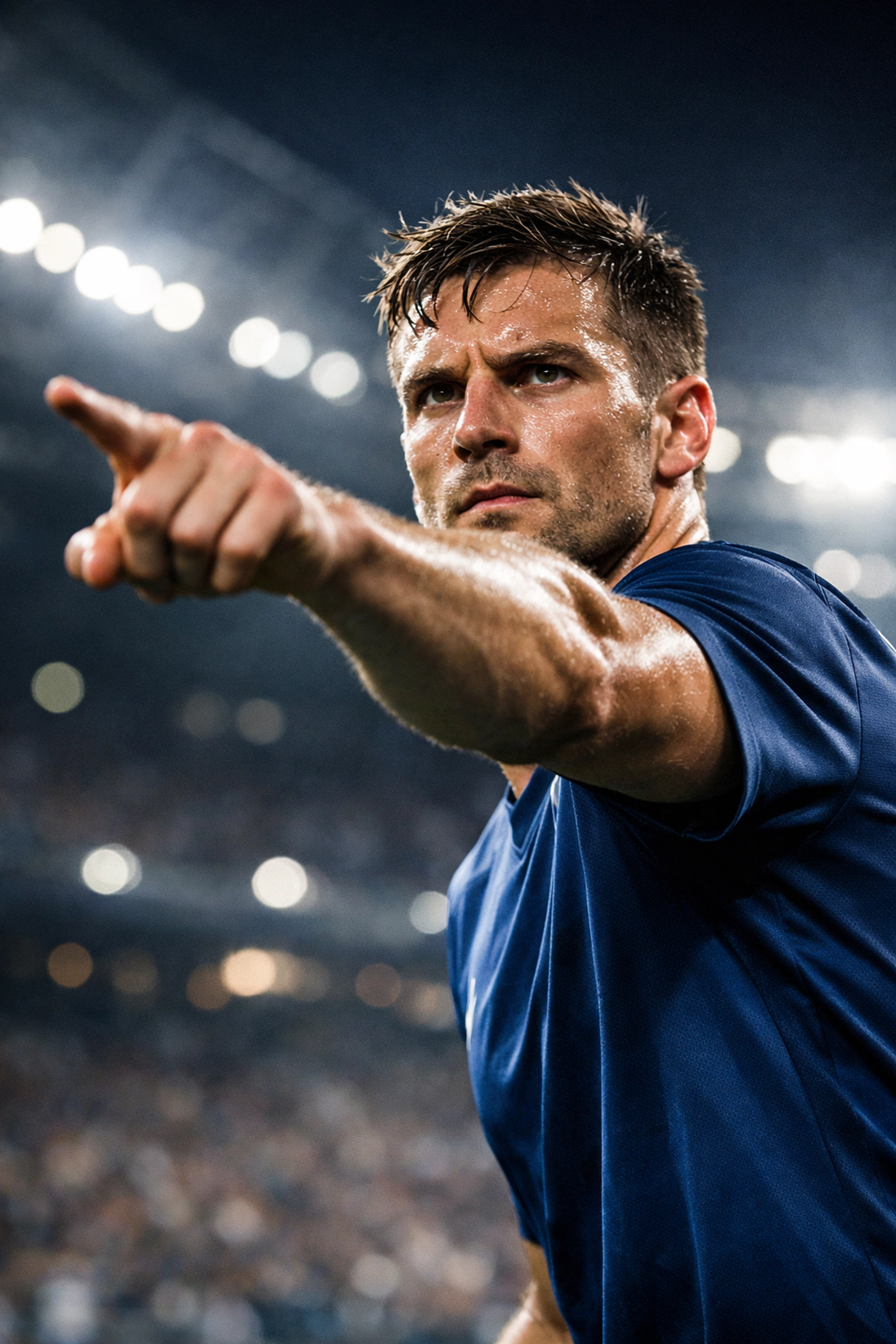 Professioneller Abwehrspieler dirigiert die Formation zur optimalen Restverteidigung im taktischen System.