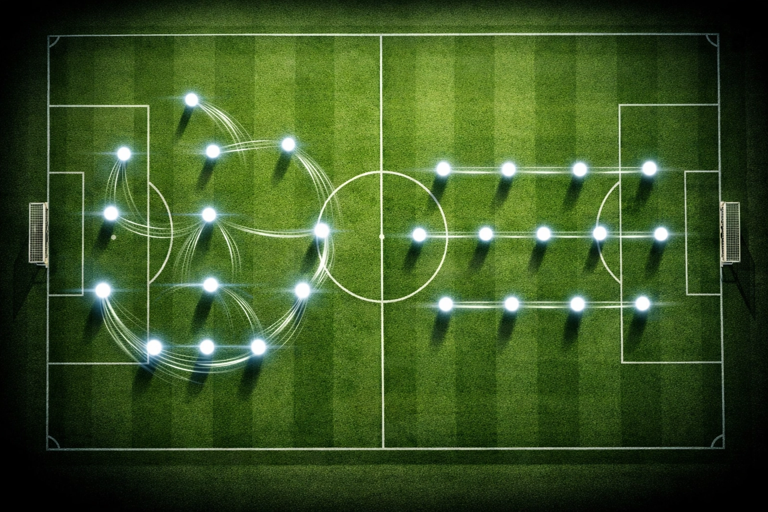 Real Madrid Formationswechsel von 4-3-3 zu 4-4-2 in der taktischen Analyse