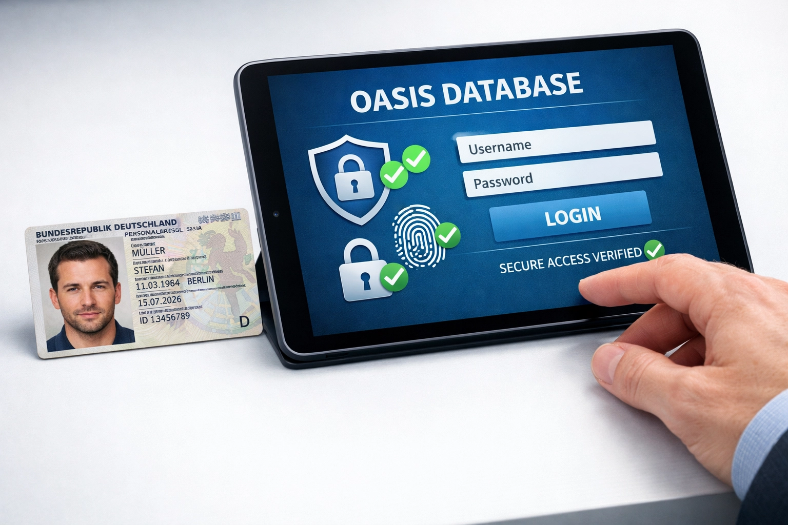 OASIS-Sperrdatei Verifizierung mit deutschem Personalausweis für Spielerschutz