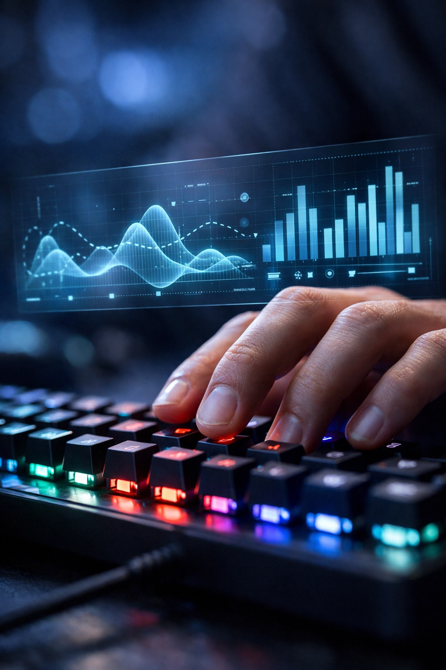 Präzise E-Sports Datenanalyse und Performance-Metriken während eines Profi-Turniers.
