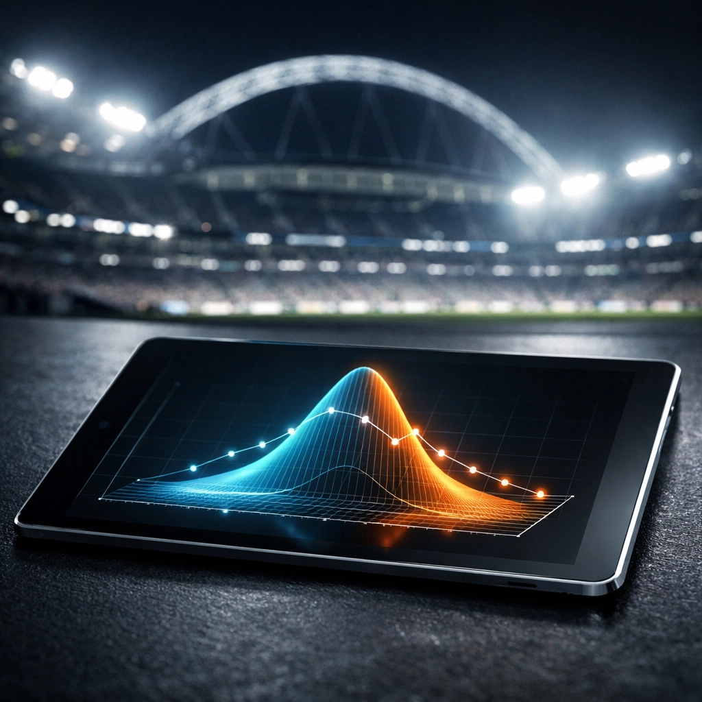 Wahrscheinlichkeits-Diagramm auf einem Tablet für Premier League Wett-Tipps im London Derby