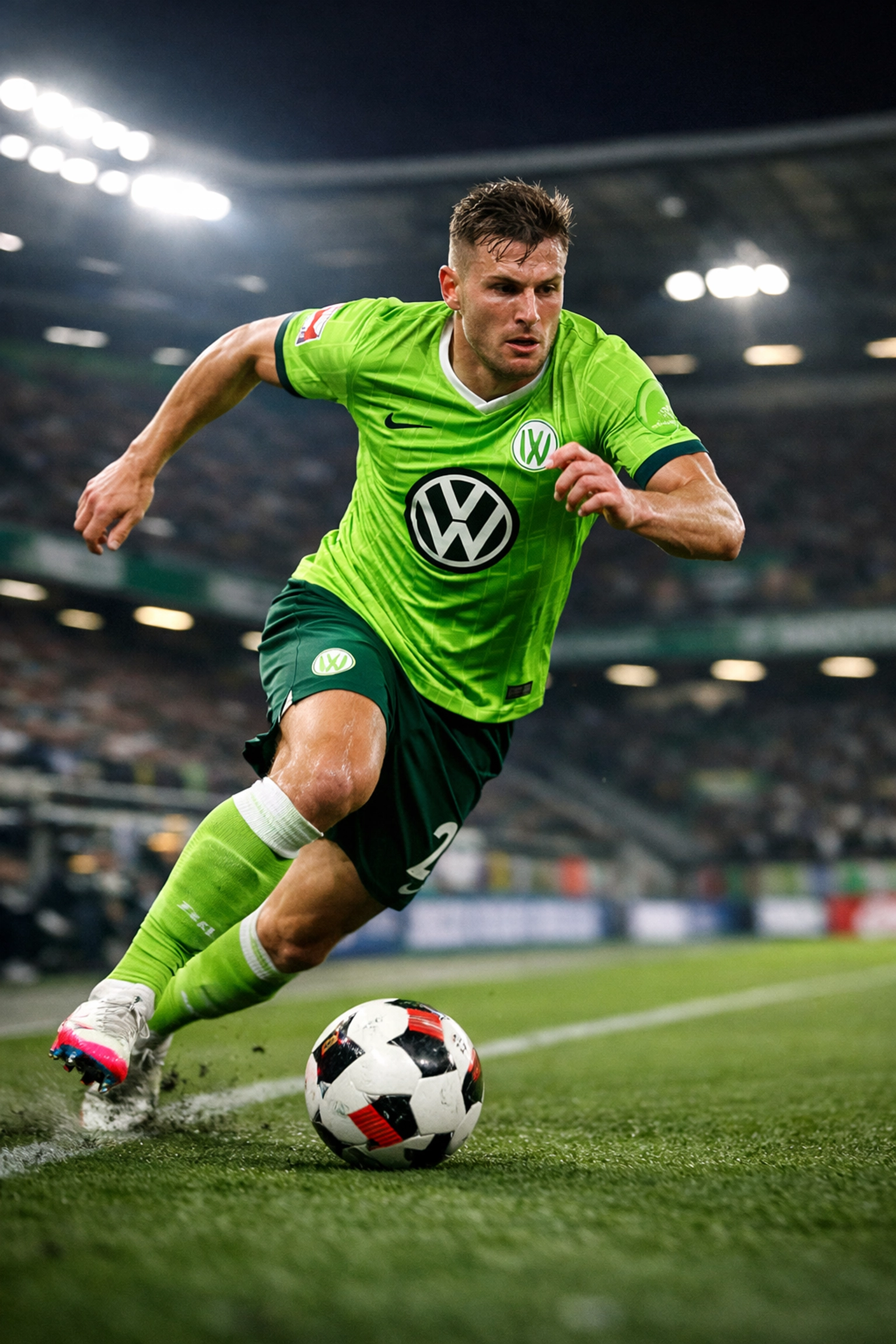 Wolfsburg Verteidiger im Sprint auf der linken Außenbahn - Bundesliga Winter-Transfer Analyse