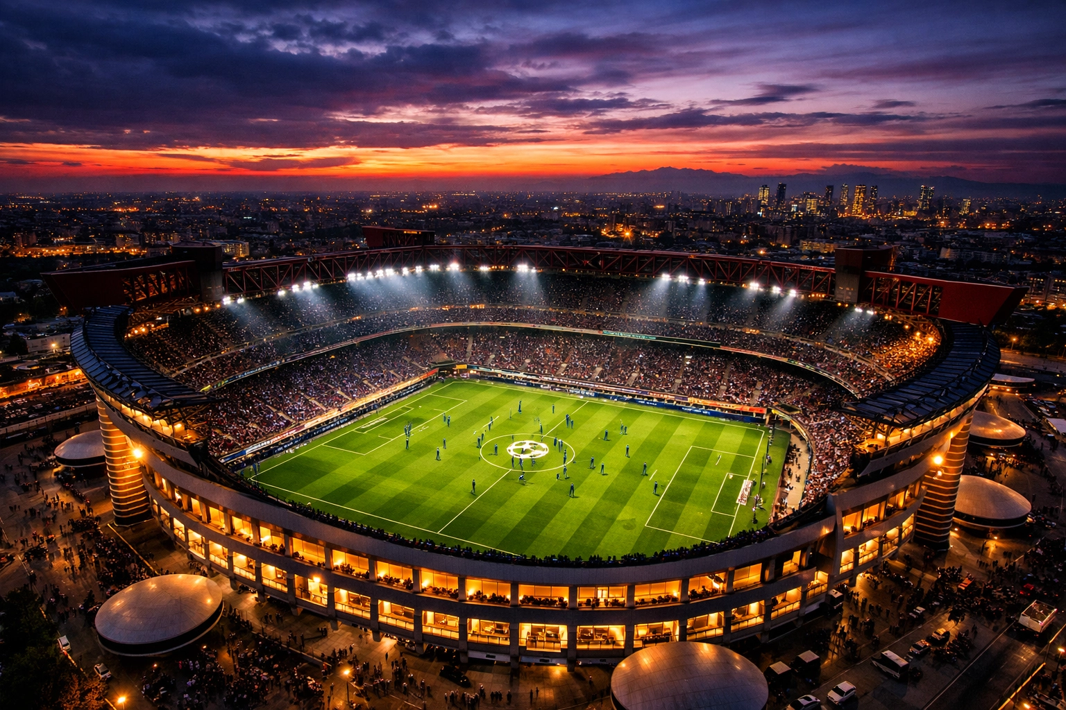 San Siro Stadion in Mailand vor Champions League Rückspiel Inter gegen Bodo/Glimt