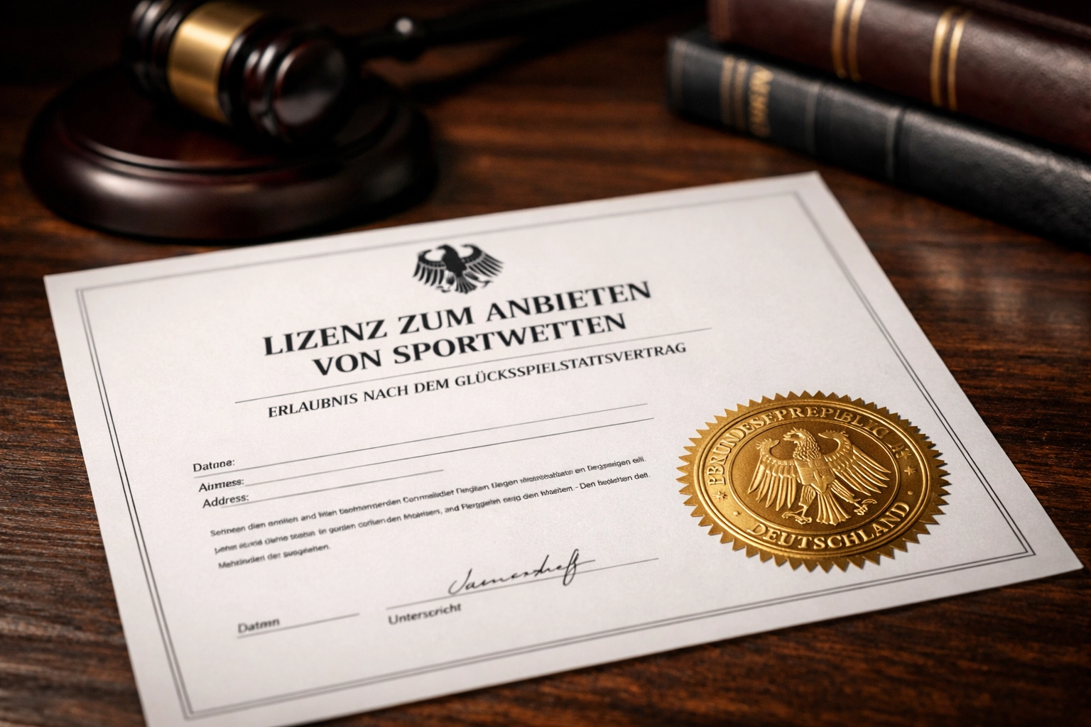 Deutsche Wettlizenz Zertifikat als Nachweis für legale Buchmacher in Deutschland