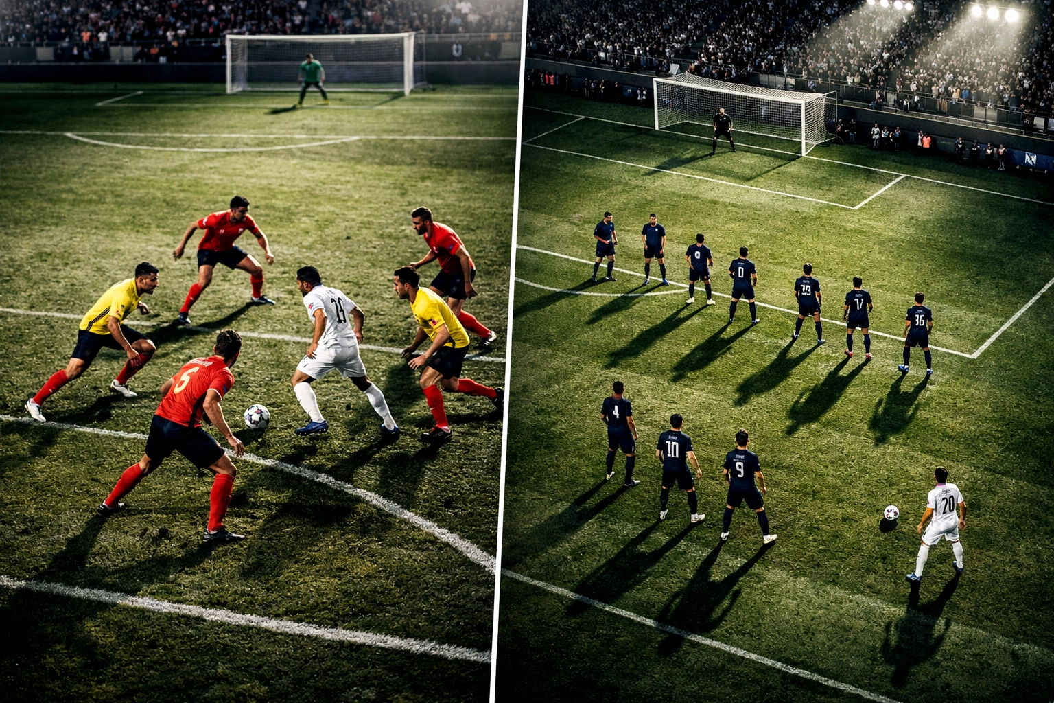 Gegenpressing gegen defensive Kompaktheit im Champions League Taktikvergleich