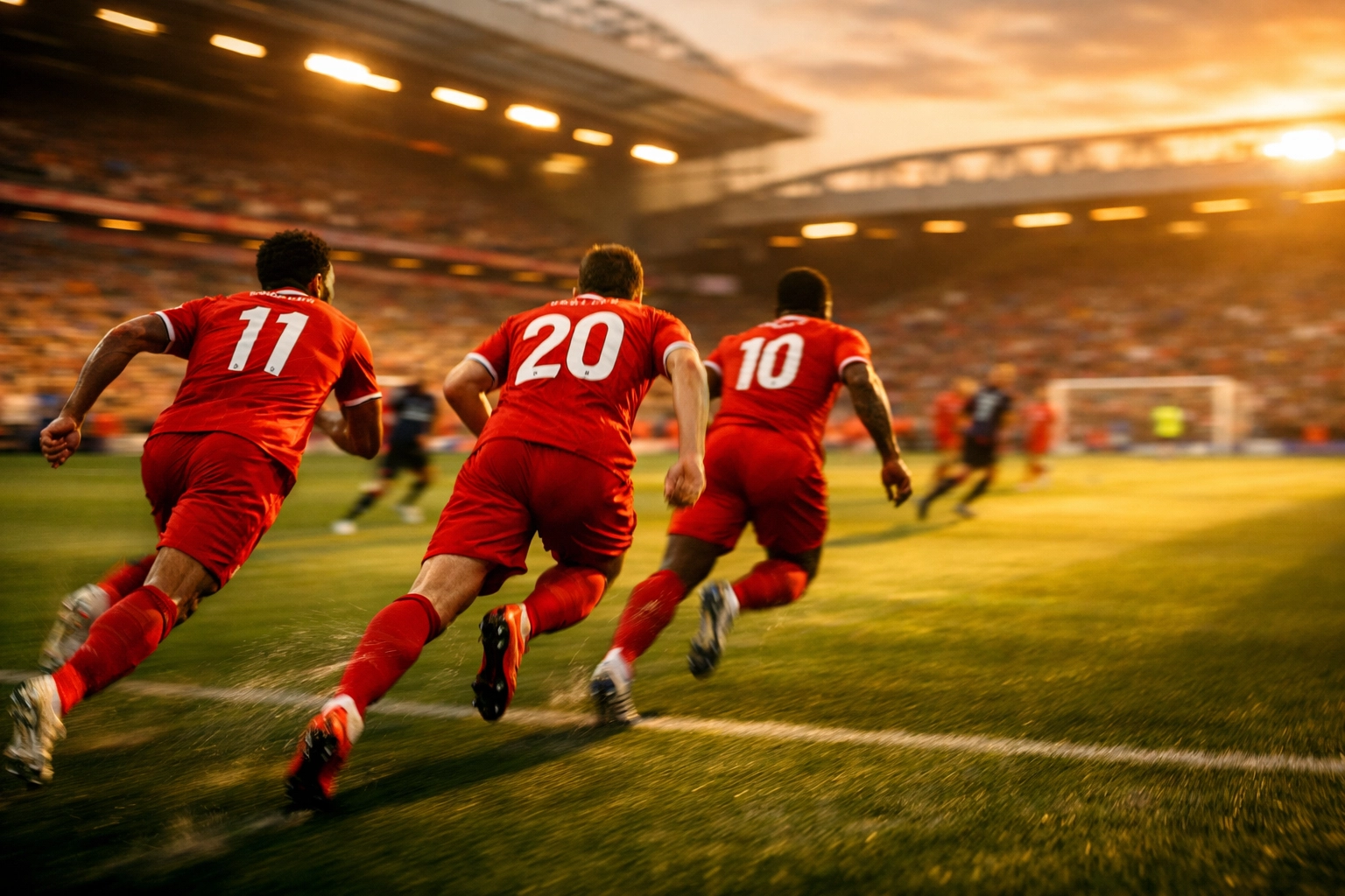 Liverpool Spieler beim vertikalen Konterangriff Champions League 2025/26