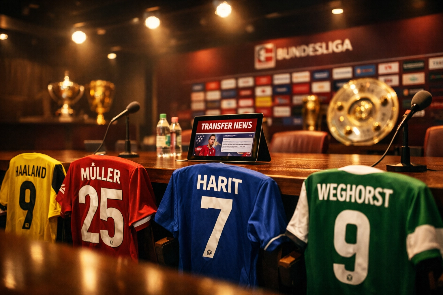 Bundesliga Transfernews Pressekonferenz mit Trikots und digitalen Updates