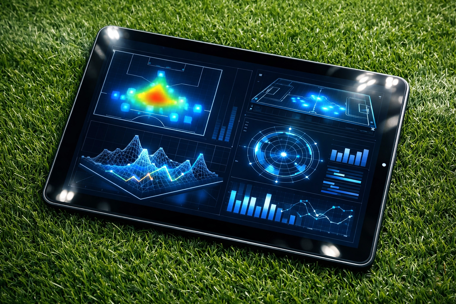 Daten-Dashboard mit xG-Werten und Leistungsdiagrammen für die Analyse Fürth gegen Bielefeld.