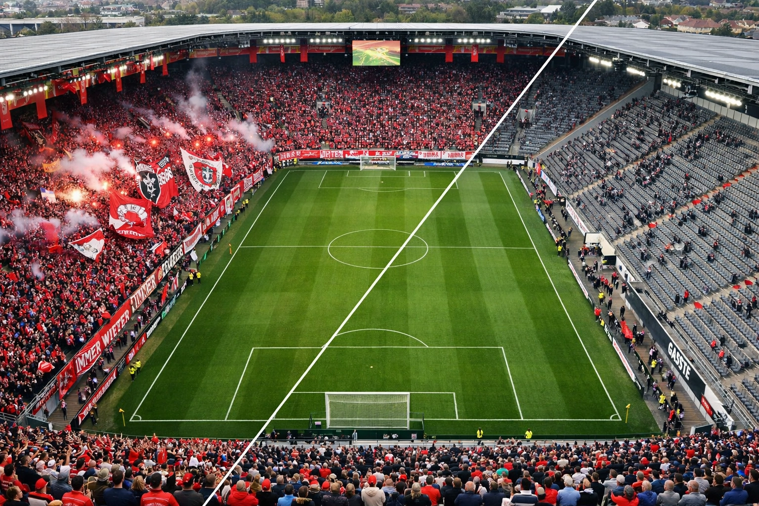 Bundesliga Stadion Heimvorteil: Unterschied zwischen Heim- und Auswärtsspiel Atmosphäre