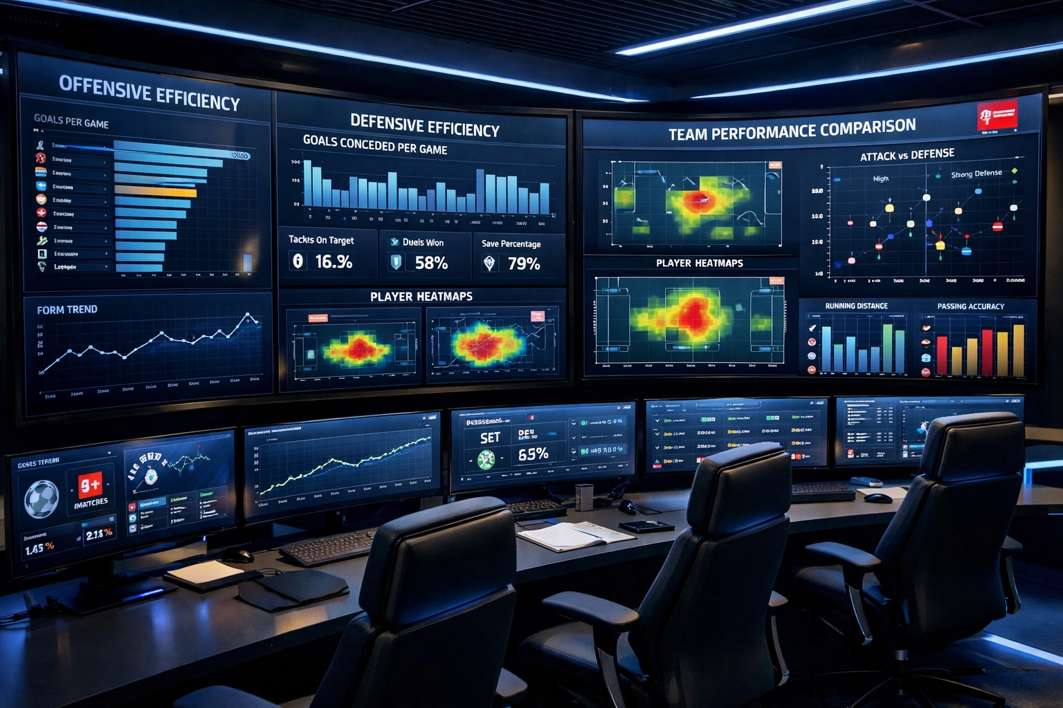 Analytics Center mit Bundesliga Statistiken und Teamvergleichen
