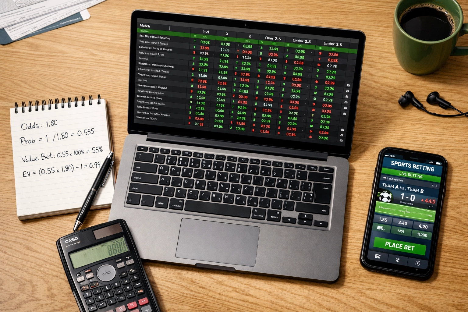 Systematische Quotenanalyse und Wahrscheinlichkeitsberechnung beim Value Betting