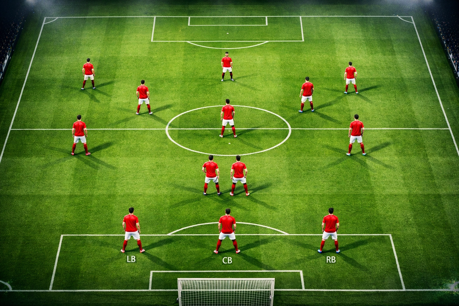 3-2-5 Formation Bayern München Taktikdiagramm mit Spielerpositionierung auf dem Spielfeld