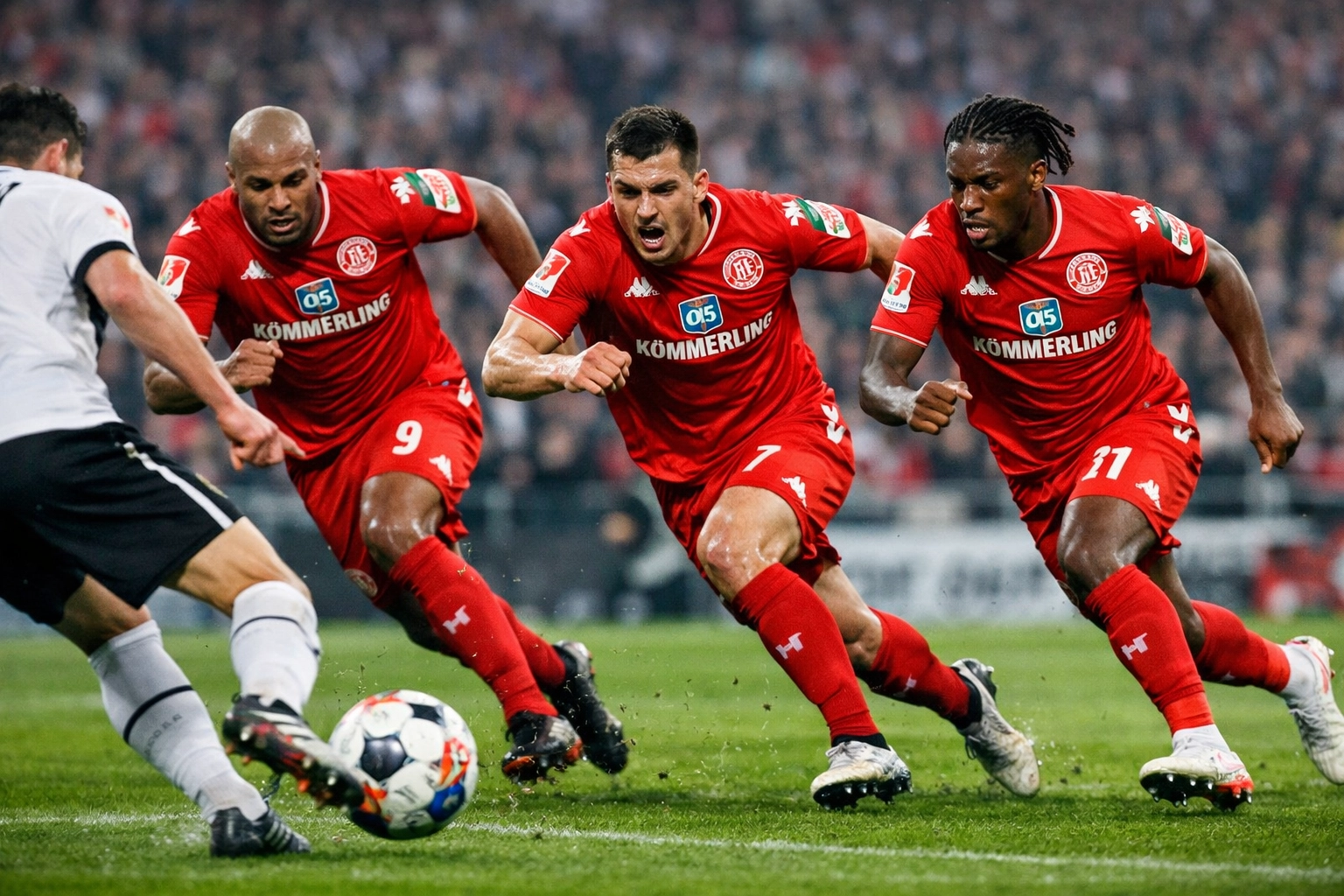 Mainz 05 Spieler beim intensiven Pressing im gegnerischen Drittel