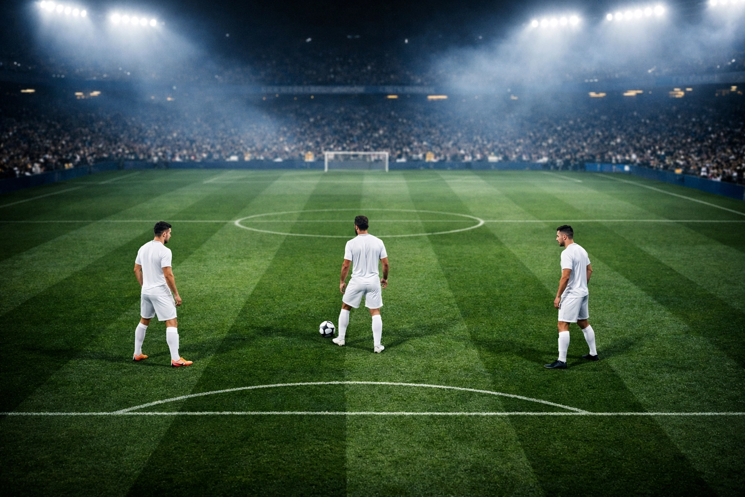 Taktische Formation von Real Madrid Spielern in den Halbräumen zur Überladung der gegnerischen Abwehr.