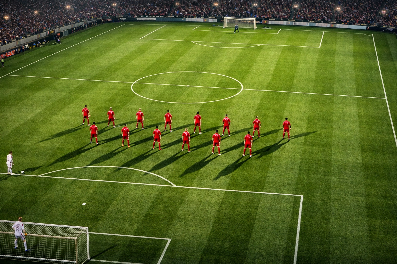 Kompakte 5-4-1 Defensiv-Formation von Bayer Leverkusen zur taktischen Raumverknappung