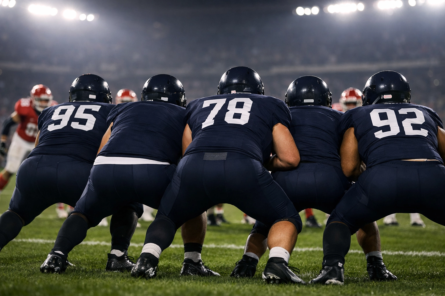 Defensive Abwehrreihe im Fußball demonstriert taktische Stabilität gegen Tore
