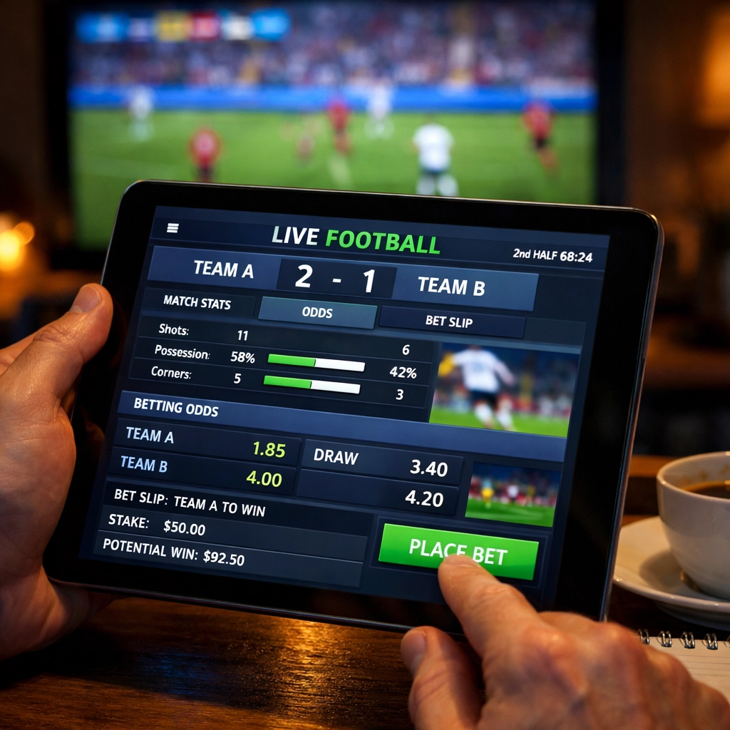 Live Sportwetten mit Tablet und Statistiken für Nachmittagsspiele