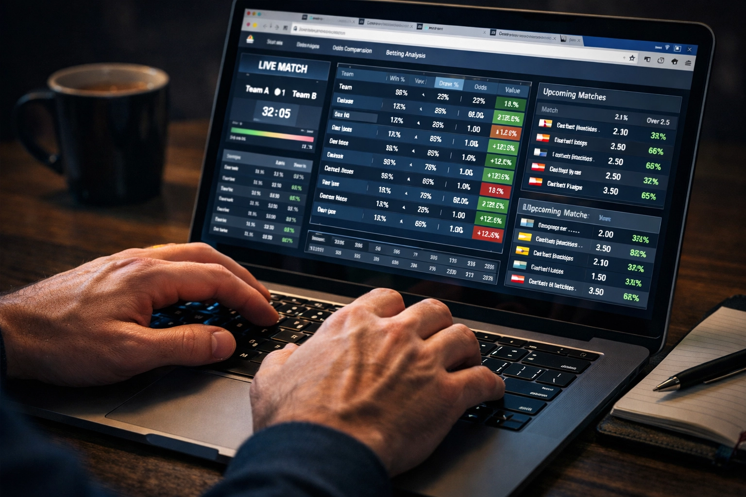Fussball-Datenanalyse für Value Betting mit Live-Statistiken und Wahrscheinlichkeiten