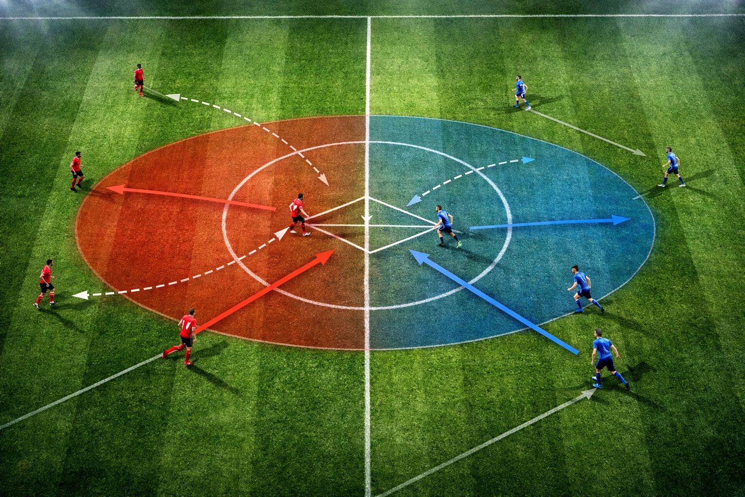 Taktische Analyse Mittelfeld Arsenal Bayern München Halbräume Champions League Achtelfinale