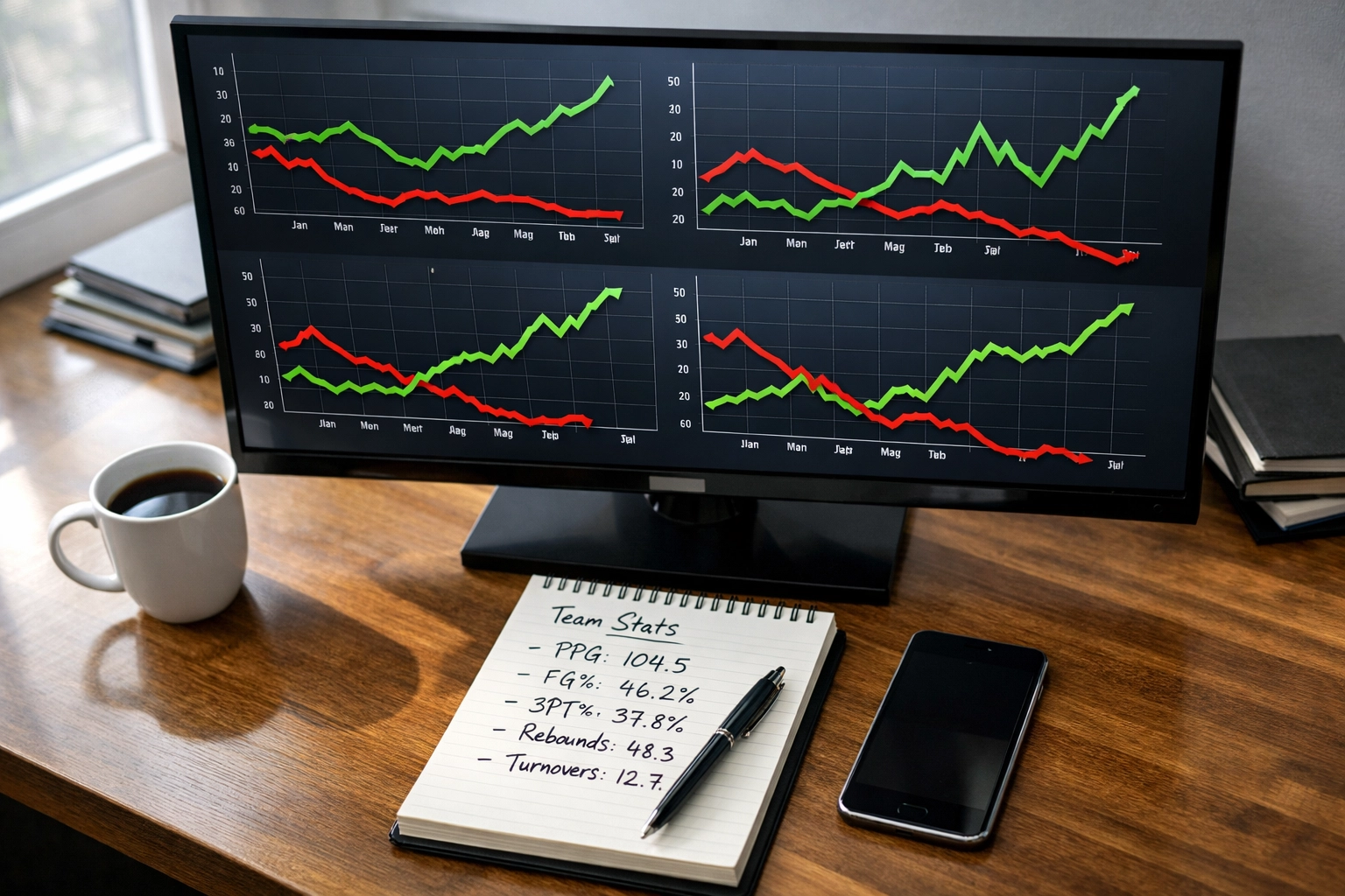 Formkurven und Leistungstrends auf Monitor für datenbasierte Sportwetten Analyse