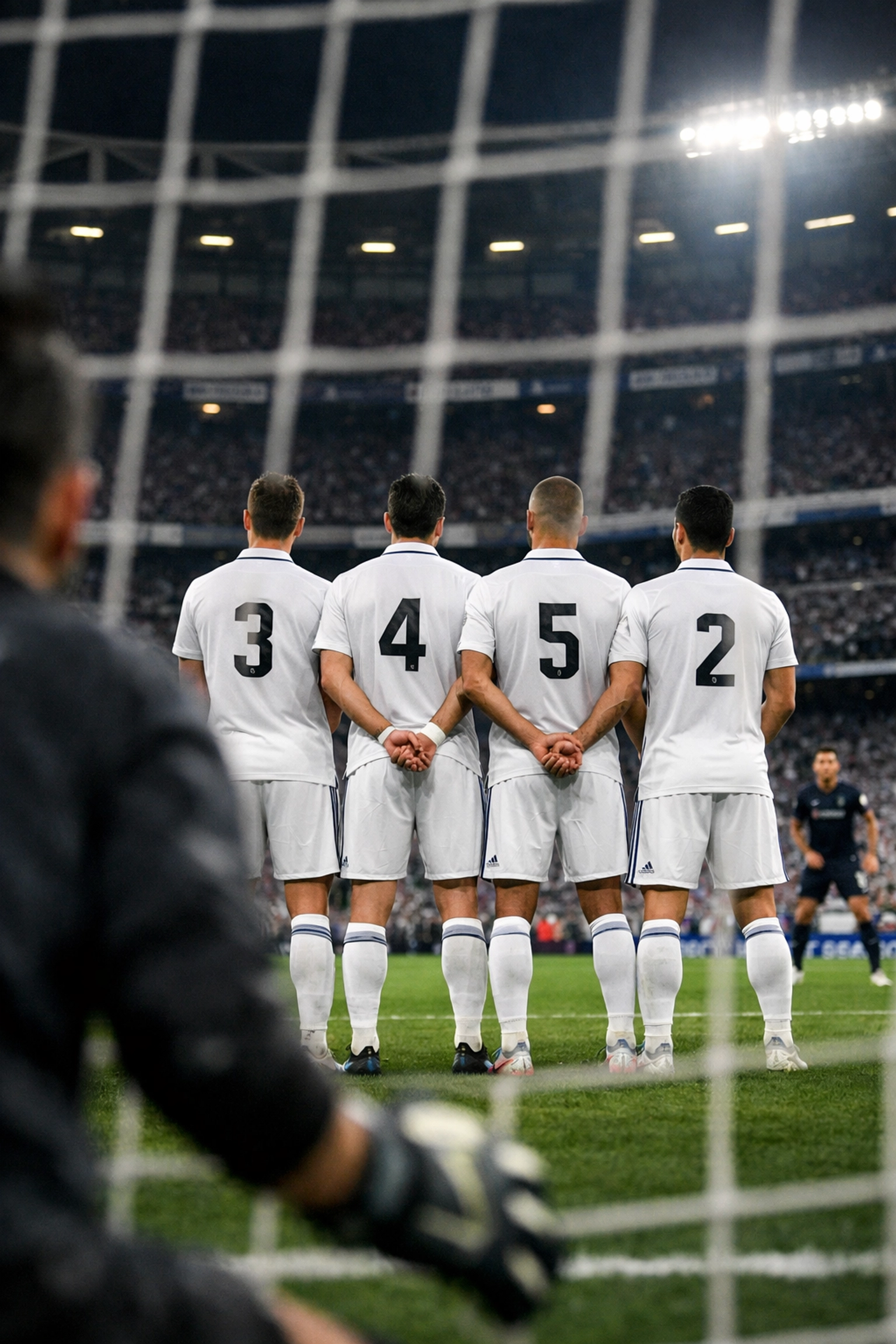 Real Madrids defensive Viererkette im Santiago Bernabéu beim Clásico