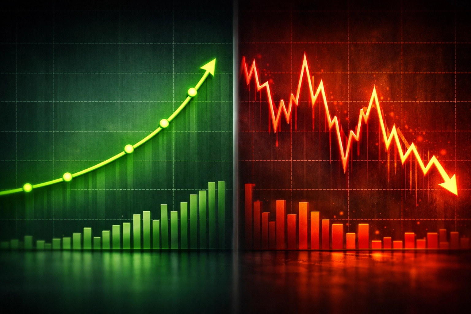 Vergleich von stabilem Bankroll-Wachstum versus volatiler Entwicklung bei verschiedenen Strategien