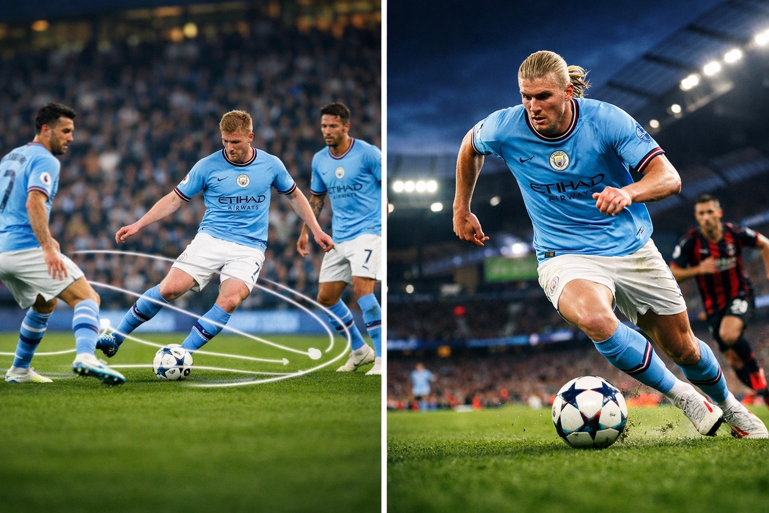 Taktische Evolution von Manchester City - Ballbesitz versus direktes Spiel mit Haaland