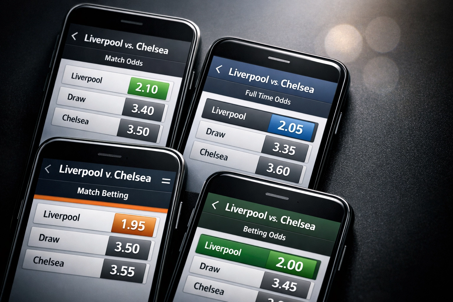 Quotenvergleich verschiedener Buchmacher für Value Betting Identifikation