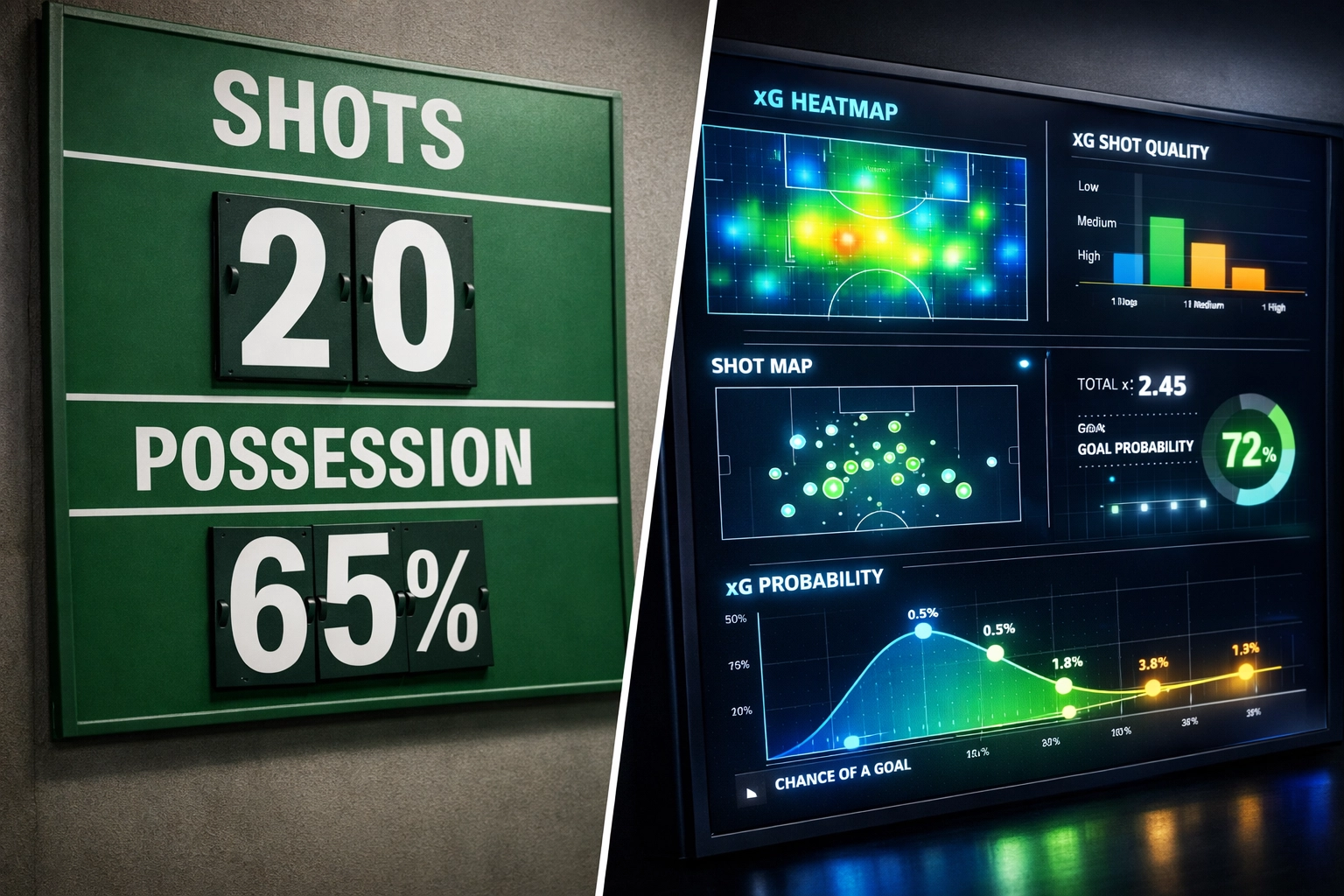 Vergleich traditioneller Fußballstatistiken mit modernen xG-Analytics für Sportwetten