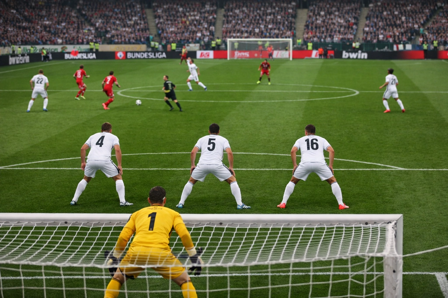 Dreierkette mit Wingbacks im Bundesliga-Spiel in Aktion