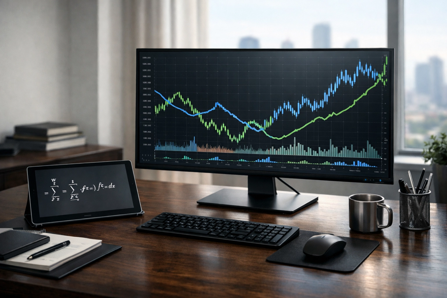 Professionelle Marktanalyse von Quotenbewegungen an einem modernen Arbeitsplatz mit Datencharts.