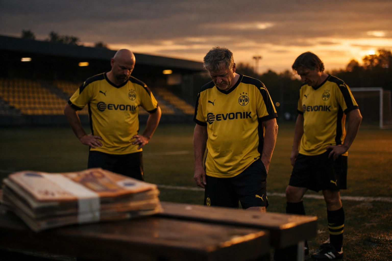 BVB-Spieler auf Trainingsplatz symbolisieren Dortmunds Gehaltsproblem bei alternden Profis