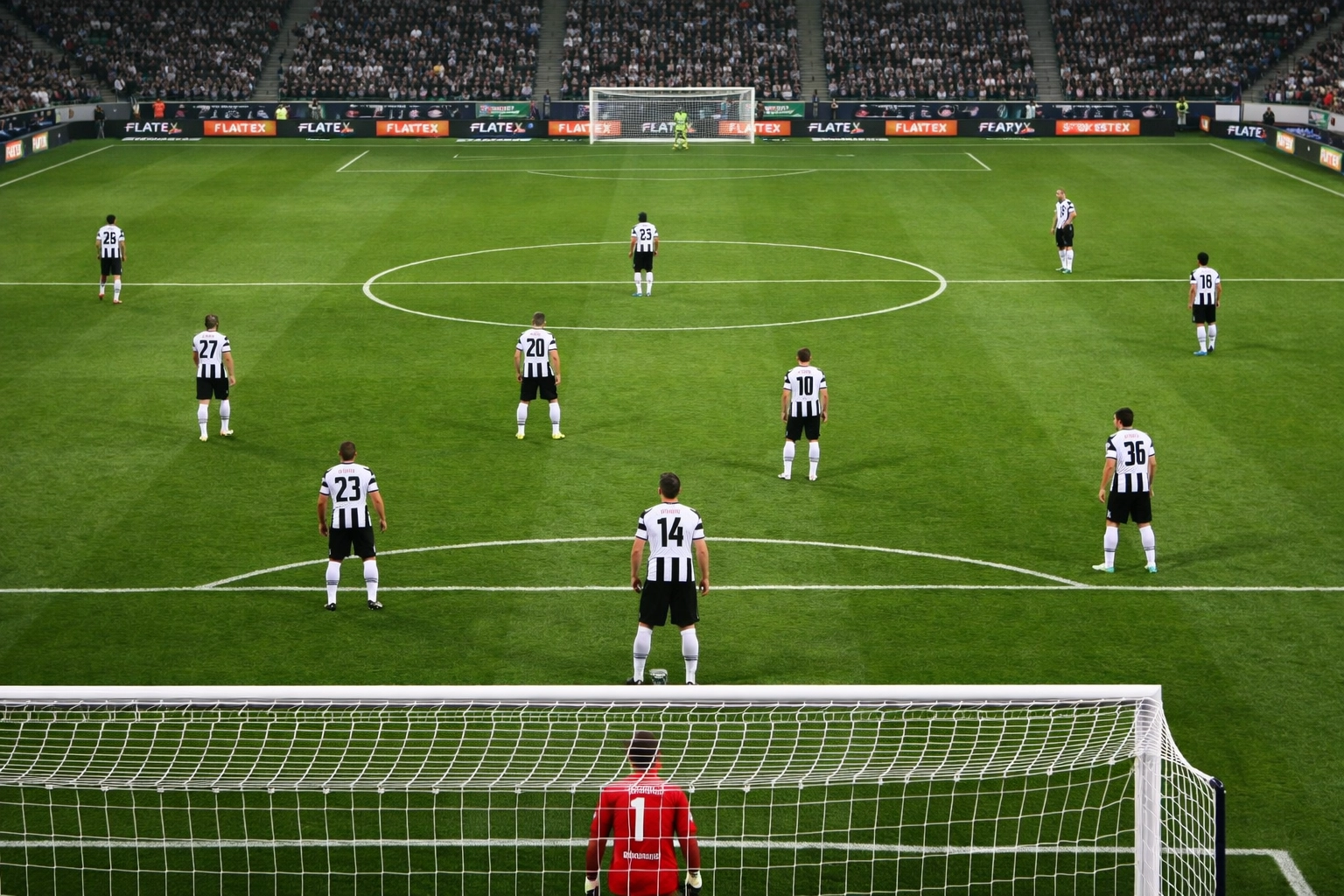 Borussia Mönchengladbach asymmetrisches 4-3-3 System während des Bundesliga-Spiels