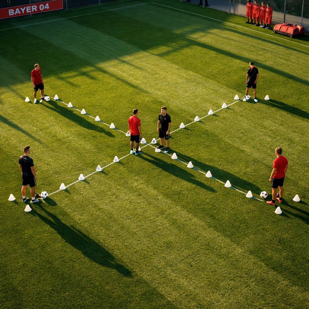 Xabi Alonsos X Passing Circuit Training bei Bayer Leverkusen mit taktischer Präzision