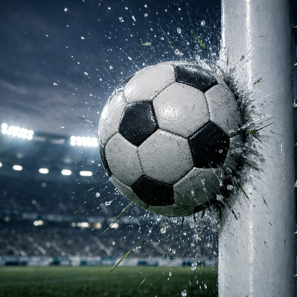 Fußball trifft Torpfosten zur xG-Analyse der Chancenverwertung bei Parma gegen Cagliari