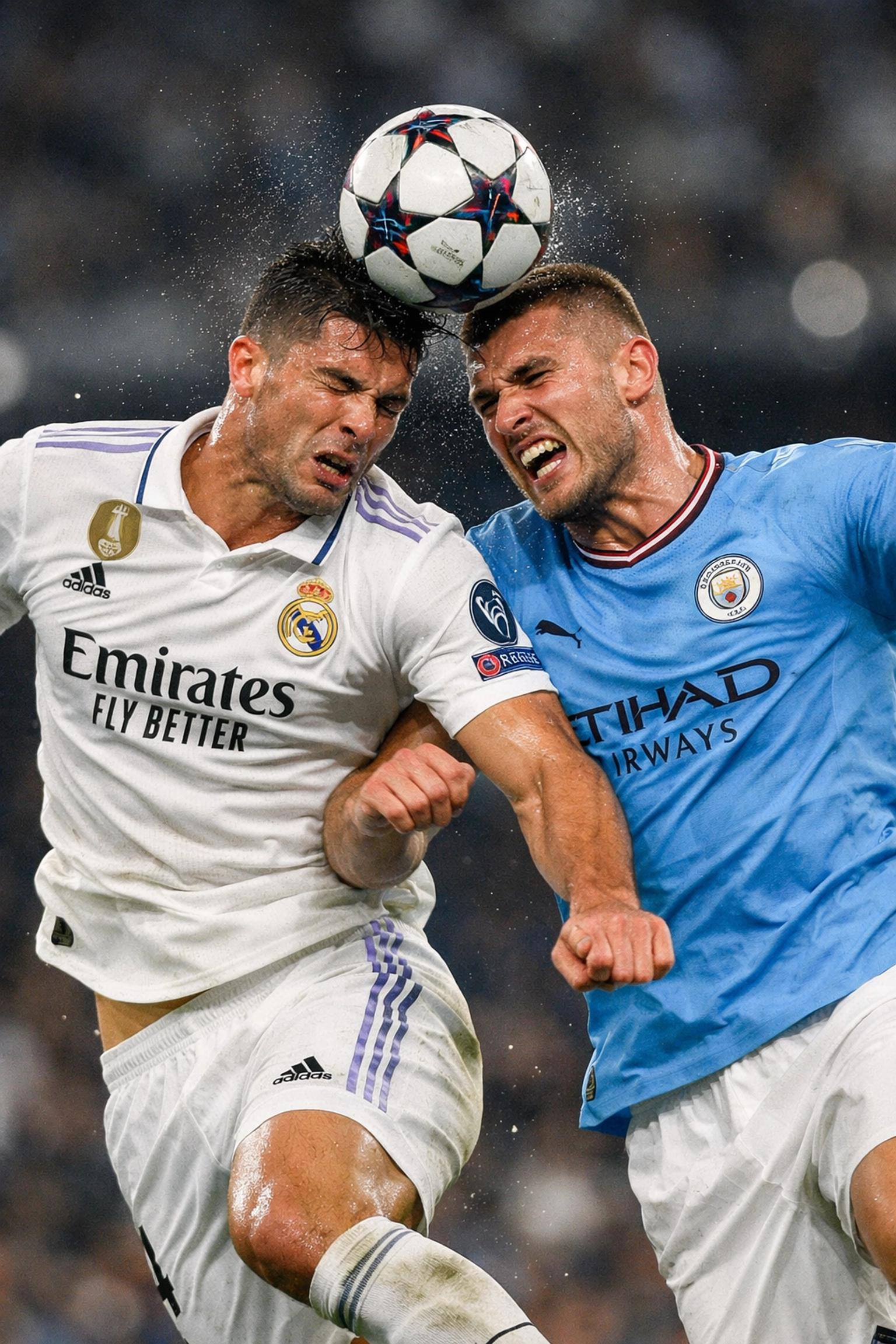 Real Madrid Manchester City Innenverteidiger Luftzweikampf Champions League