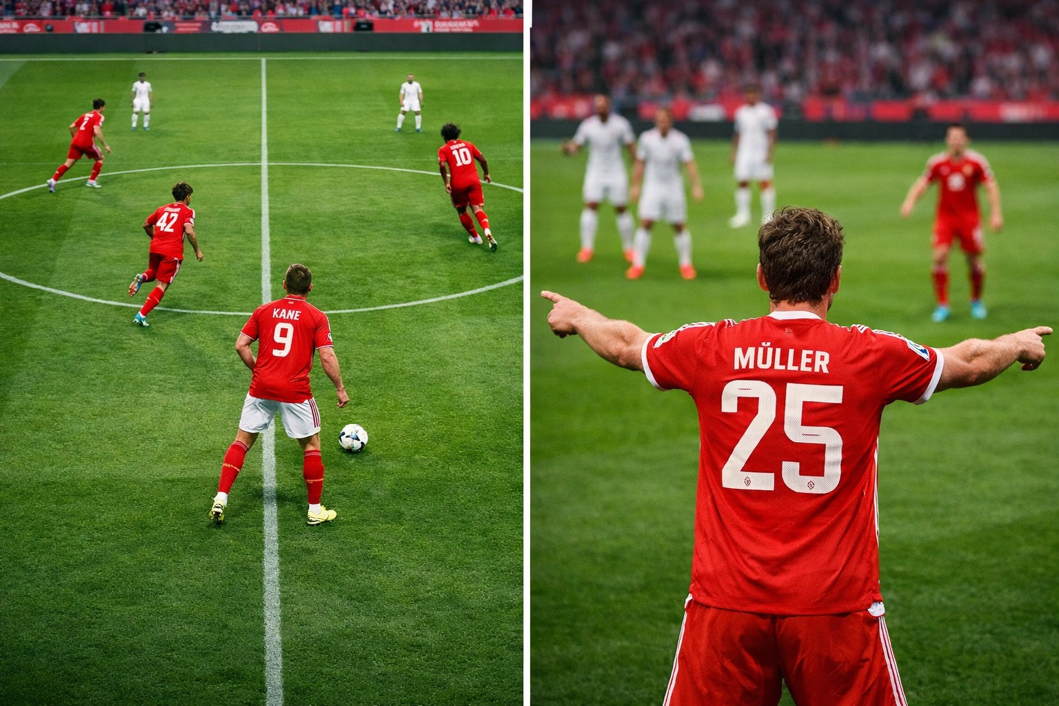 Harry Kane und Thomas Müller in Bayerns Taktik – individuelle Anpassungen im 3-2-4-1 System