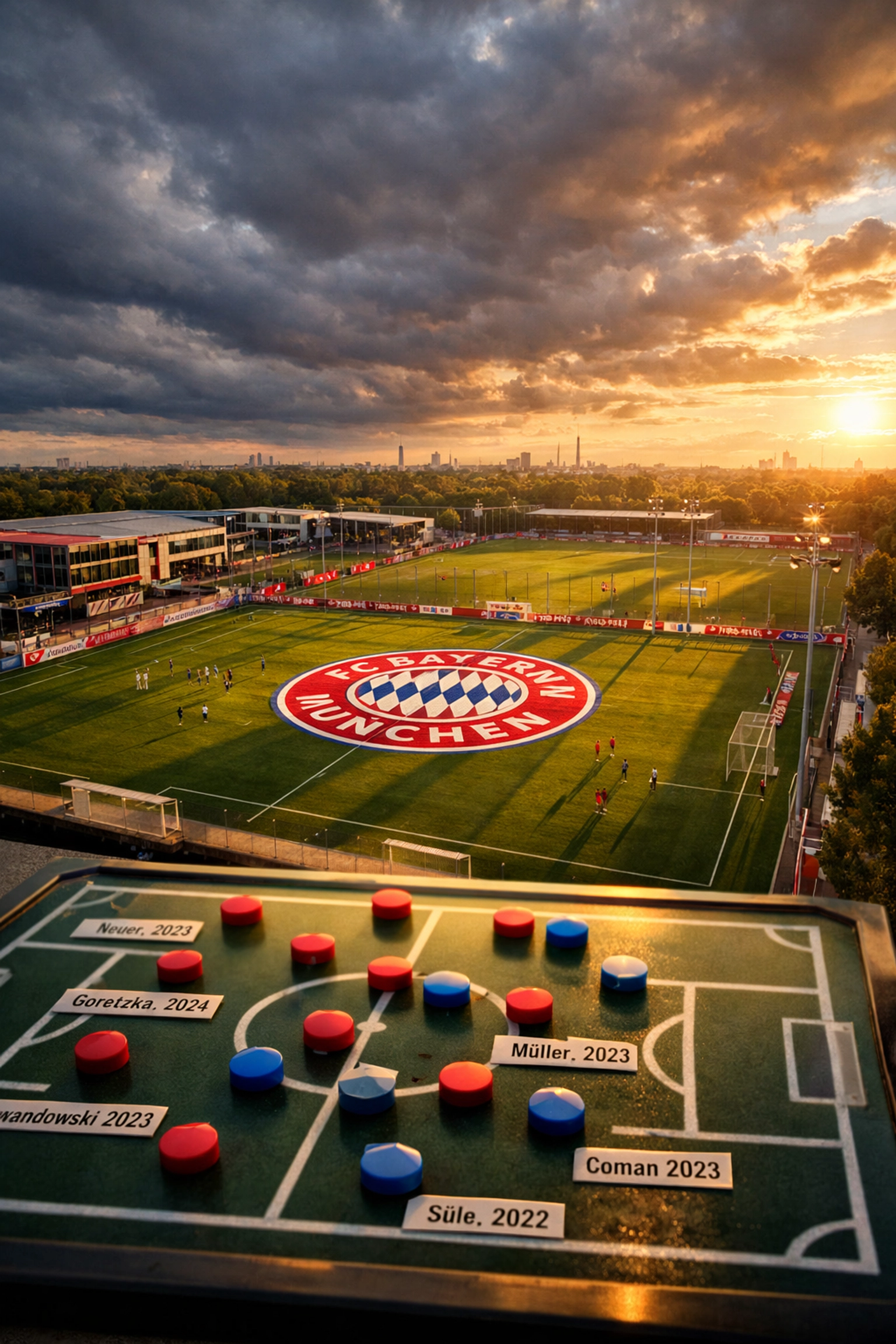 Bayern München Trainingsgelände Säbener Straße mit Kaderplanung für Sommer 2026