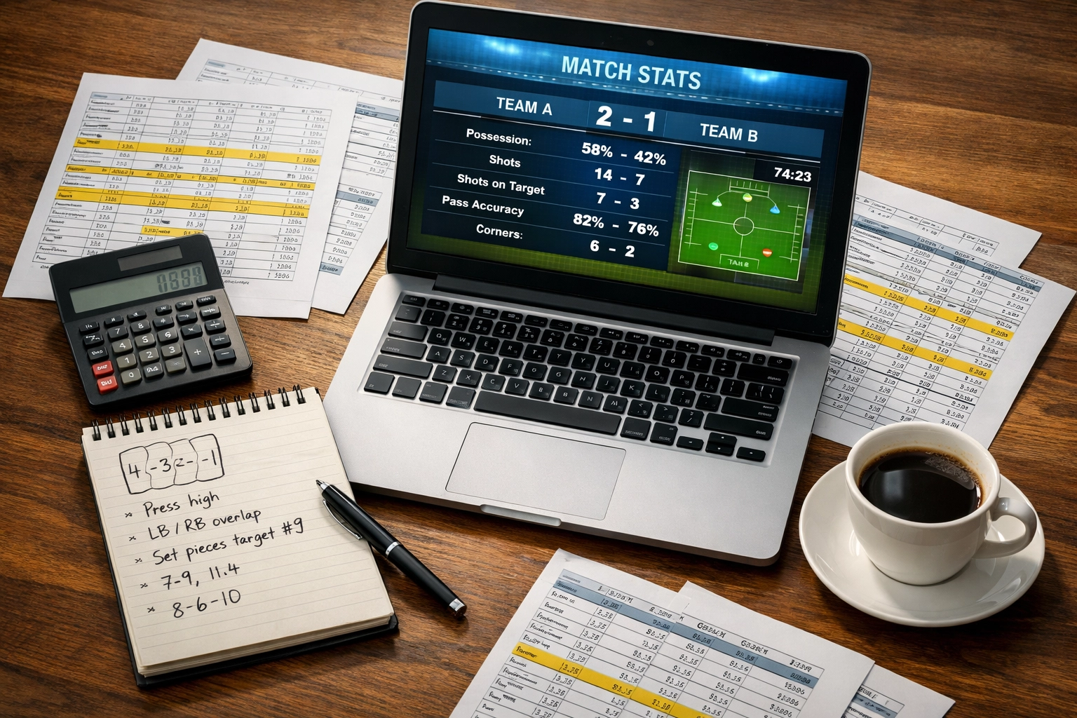 Professionelle Sportwetten-Analyse mit statistischen Daten und Berechnungen