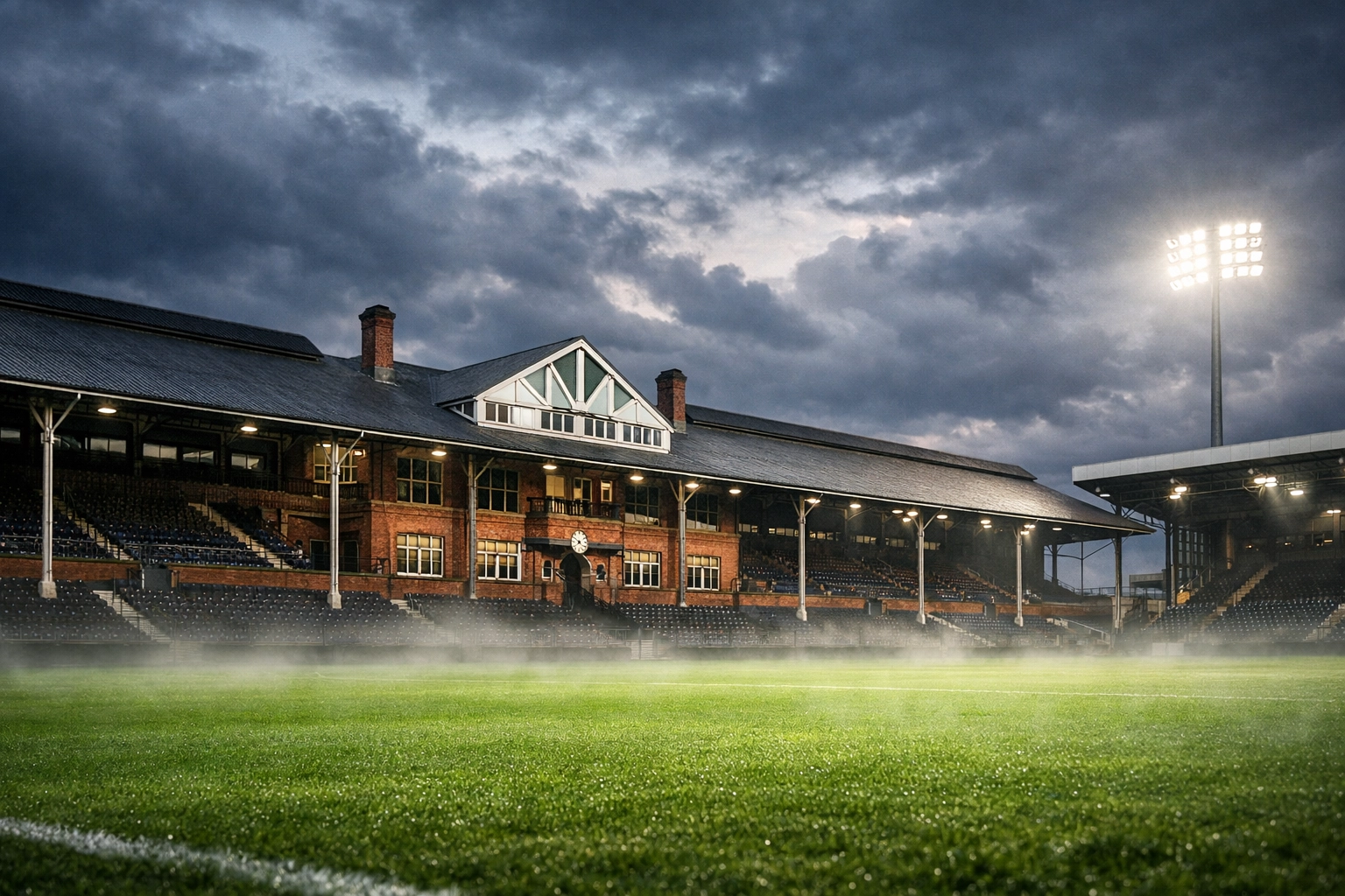 Das Craven Cottage Stadion von Fulham FC vor dem London Derby gegen Tottenham Hotspur.
